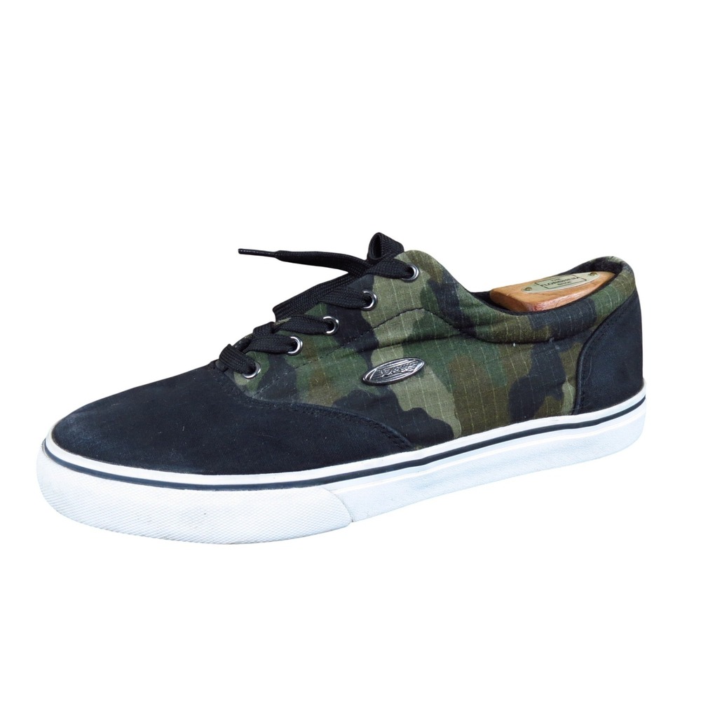 Lugz‎ Echo Mens Low Top Sneaker Size 9.5 Skate Walking Camouflage Black Textile